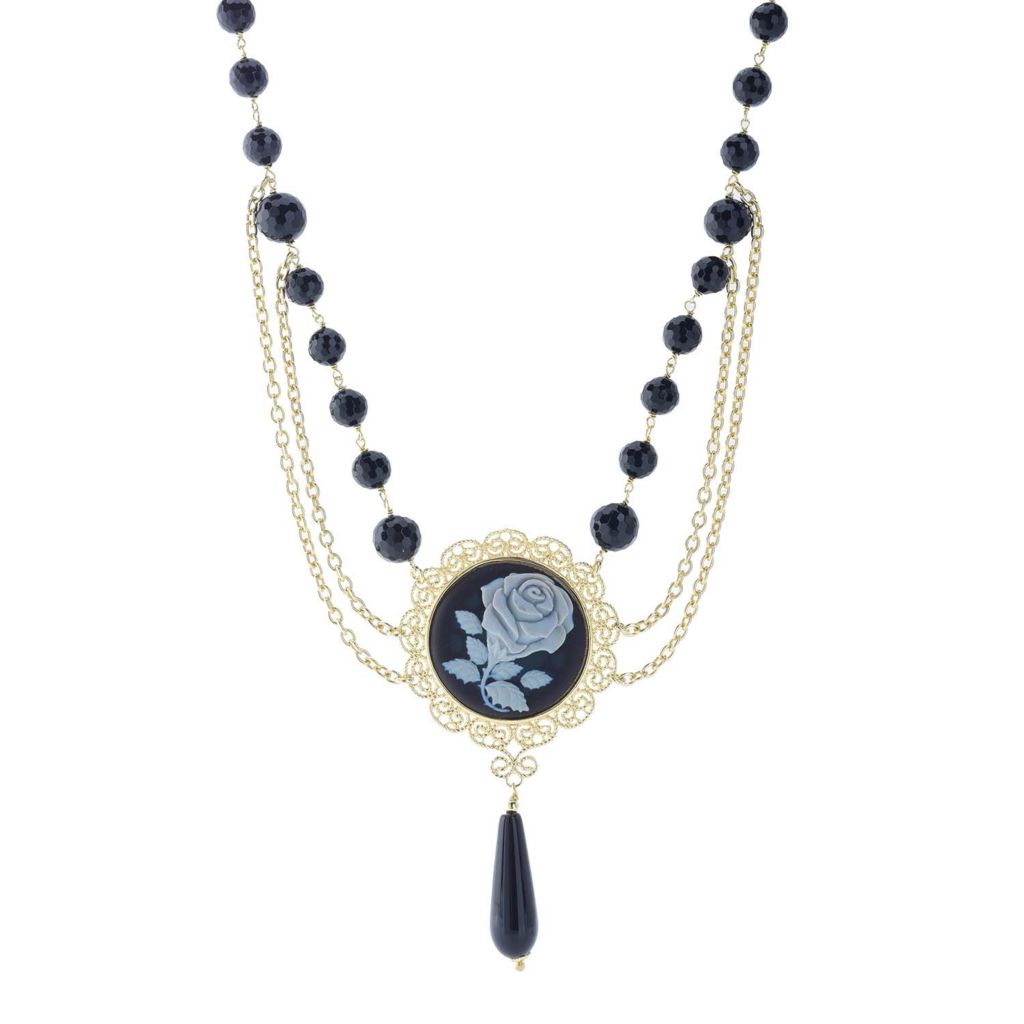 graziella-23k-gold-plated-carved-rose-black-onyx-multi-strand-necklace-1