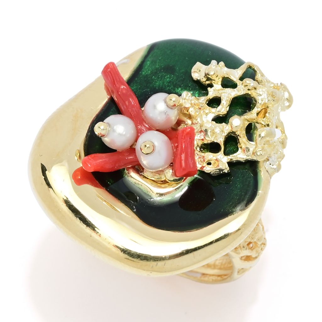 graziella-23k-gold-plated-electroform-cultured-pearl-sea-life-ring