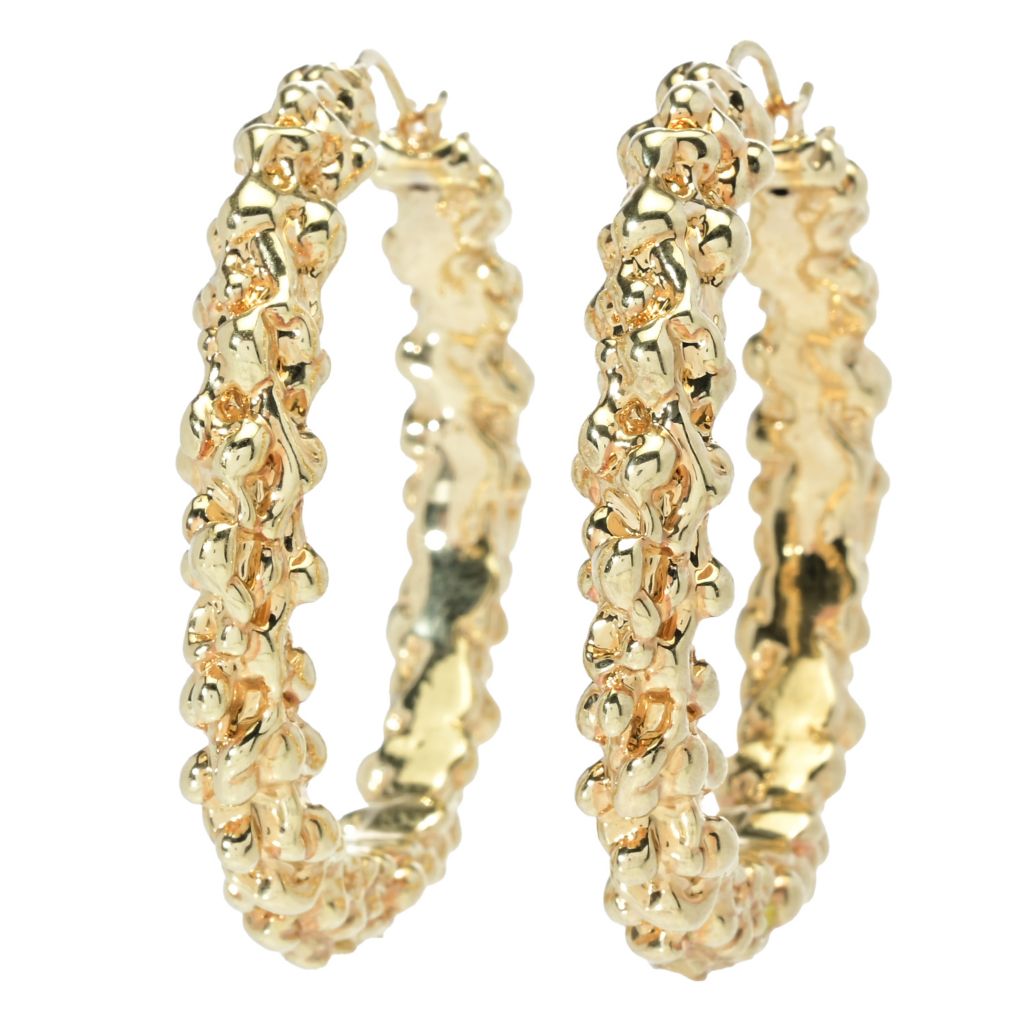 graziella-23k-gold-plated-electroform-textured-hoop-earrings