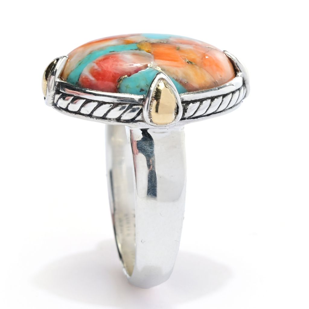 artisan-silver-by-samuel-b-18k-gold-accented-turquoise-spiny-oyster-ring