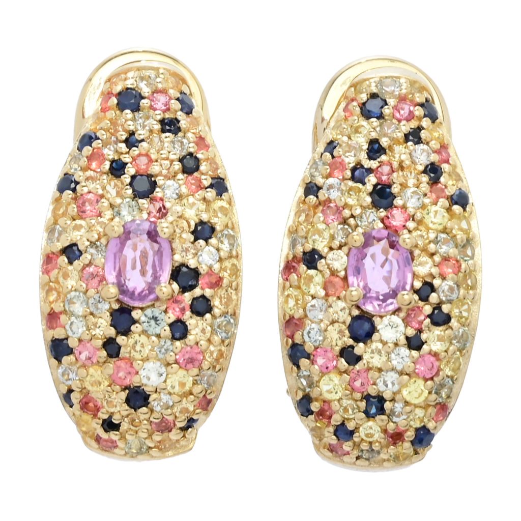 gem-treasures-2-32ctw-oval-round-multi-sapphire-mosaic-cluster-earrings