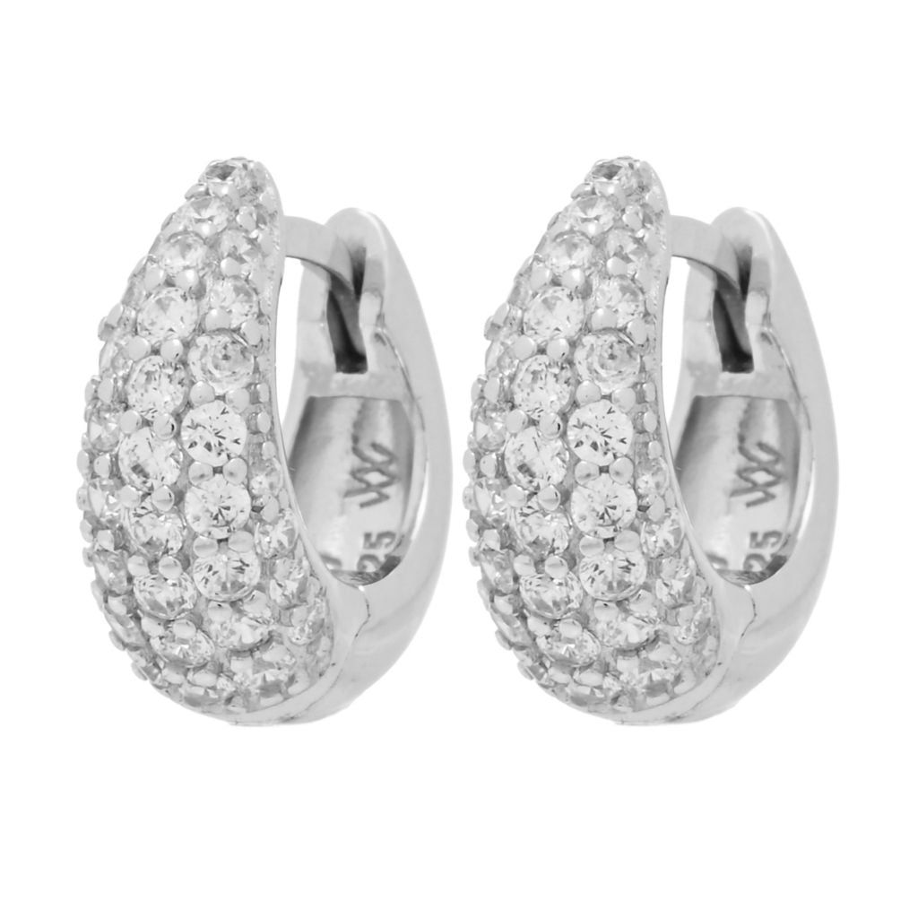 brilliante-platinum-plated-simulated-diamond-teardrop-huggie-earrings