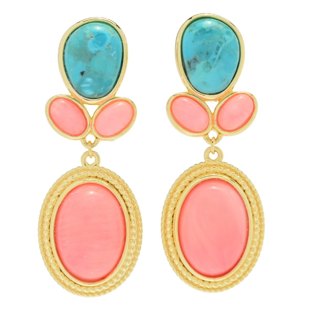 elemental-gems-14x10mm-salmon-coral-blue-mohave-turquoise-drop-earrings