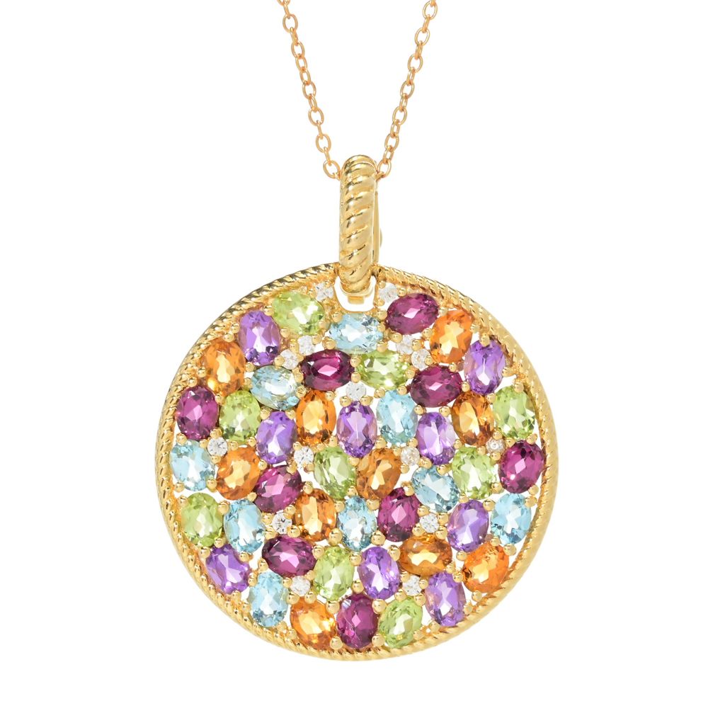 elemental-gems-7-55ctw-multi-gem-cluster-medallion-enhancer-pendant
