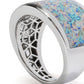 toscana-italiana-flora-carta-printed-paper-enamel-tapered-band-ring