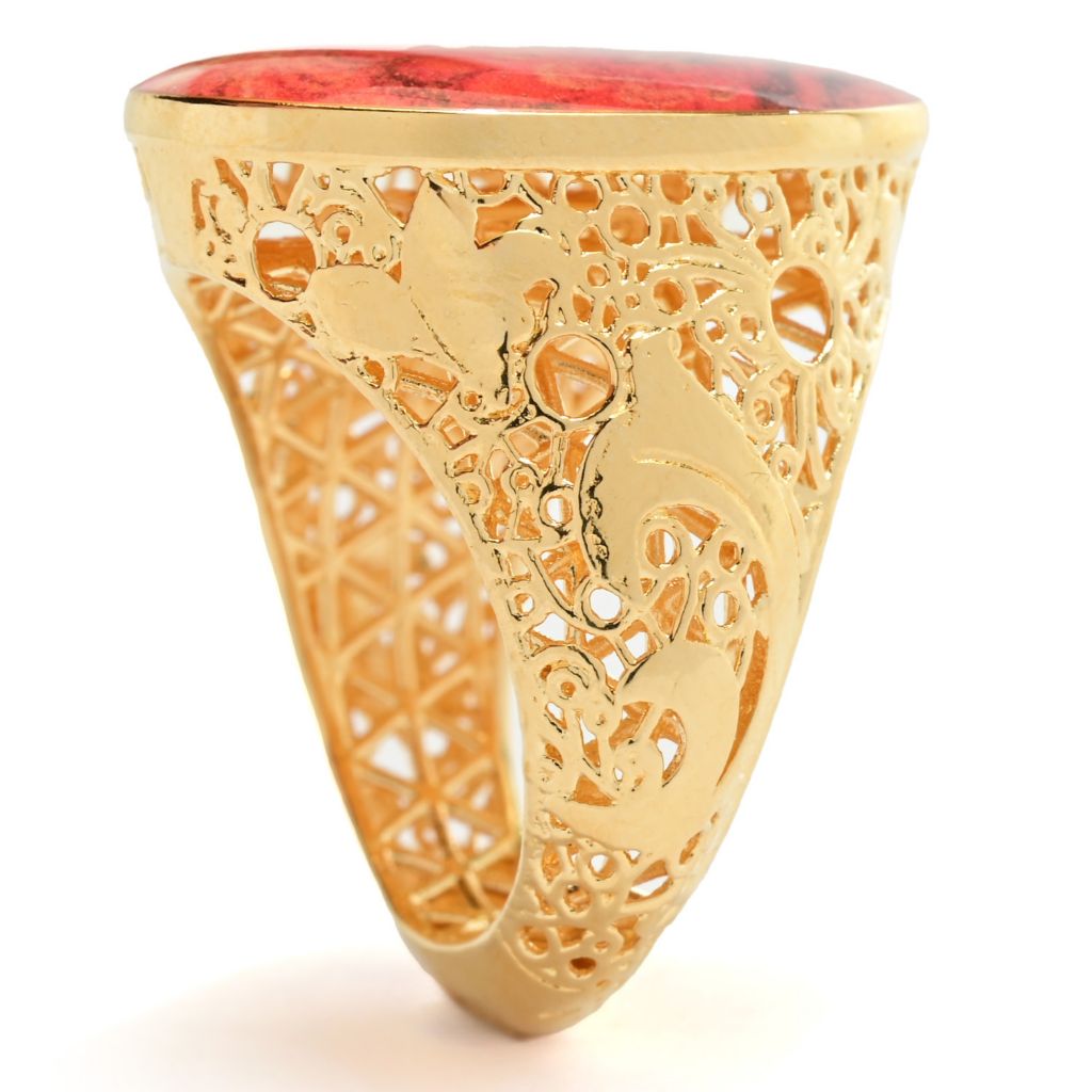 toscana-italiana-flora-carta-oval-printed-paper-enamel-filigree-ring