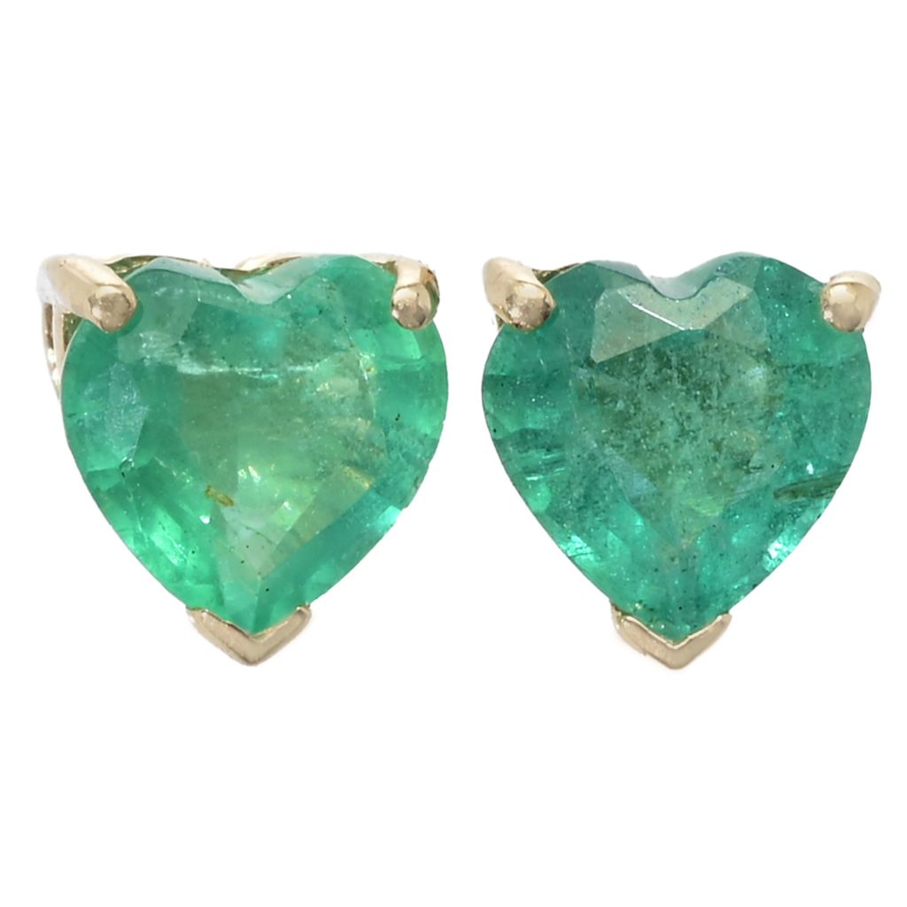 gem-treasures-14k-gold-5mm-heart-shape-zambian-emerald-stud-earrings