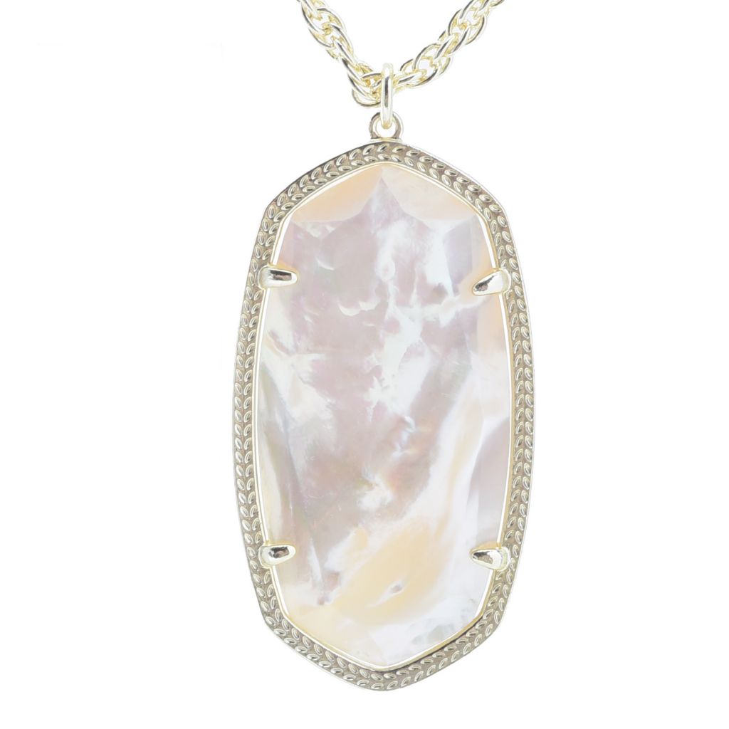 kendra-scott-silver-tone-rae-ivory-mother-of-pearl-pendant-w-chain