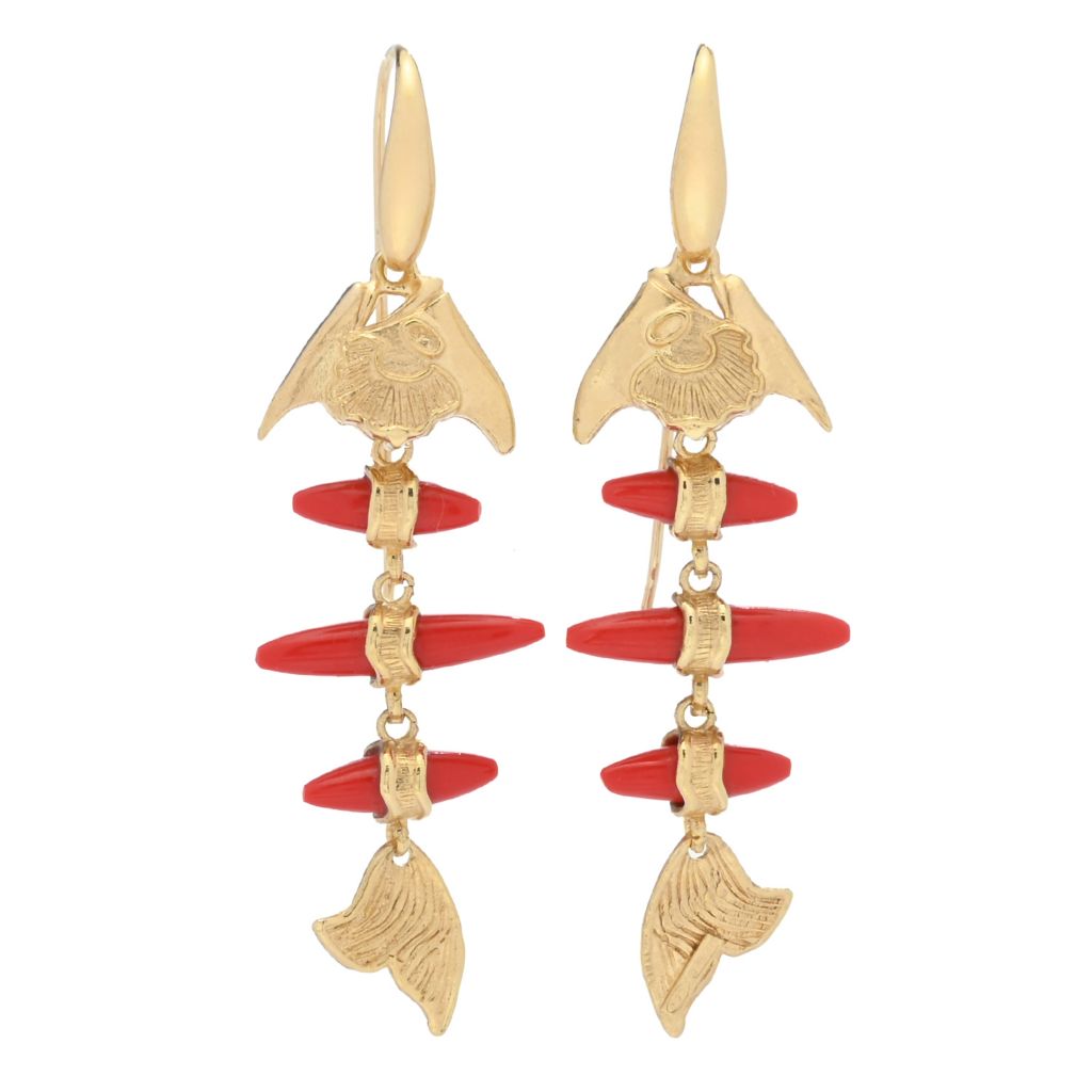 bello-italiano-18k-gold-plated-coral-fish-2-5-drop-earrings