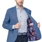 7 Downie St. - Dixon Blue Semi-Solid Blazer
