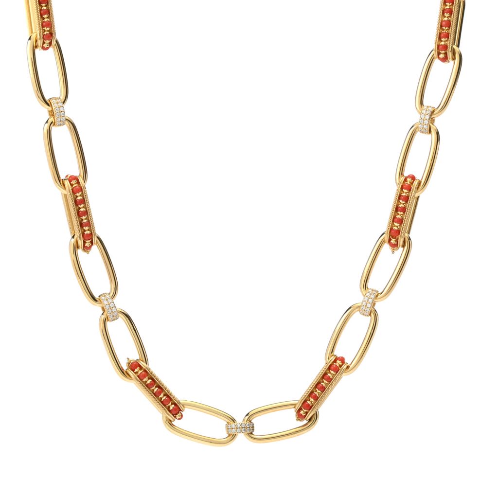 gaetano-viiello-18k-gold-plated-parigi-coral-simulated-diamond-paperclip-necklace