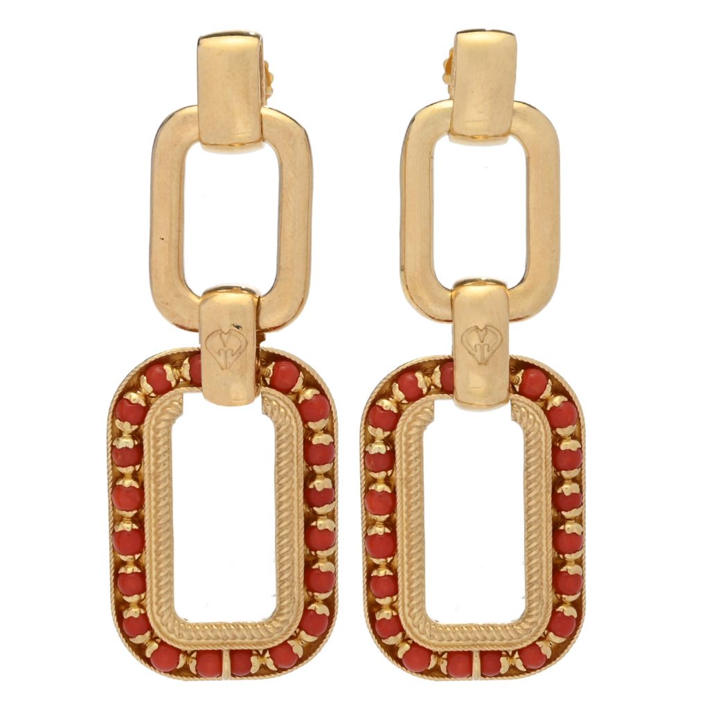 gaetano-vitiello-18k-gold-plated-parigi-red-coral-paperclip-earrings