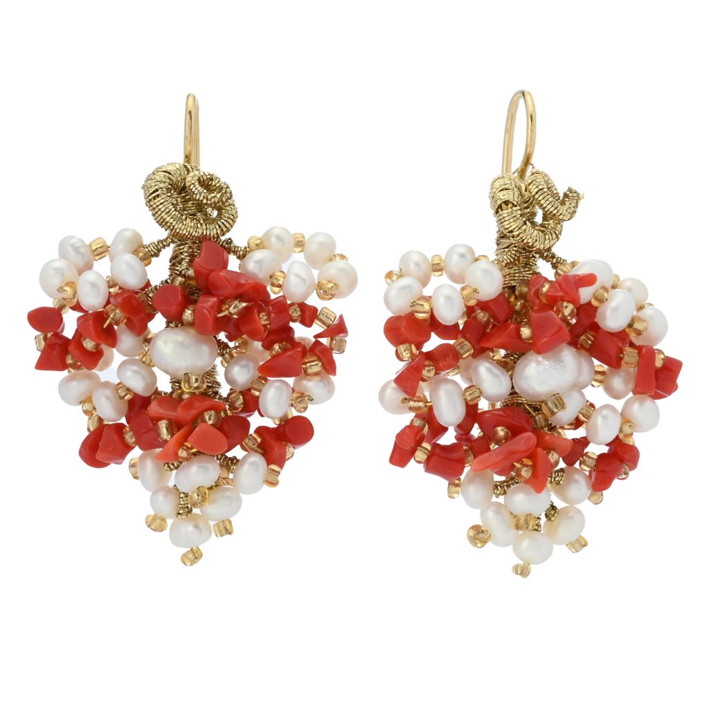gaetano-vitiello-uncinetto-gemstone-chip-cultured-pearl-drop-earrings