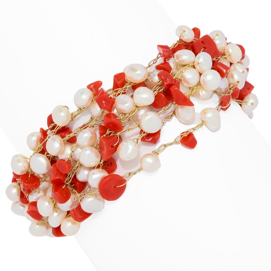gaetano-vitiello-uncinetto-gemstone-chip-cultured-pearl-bracelet