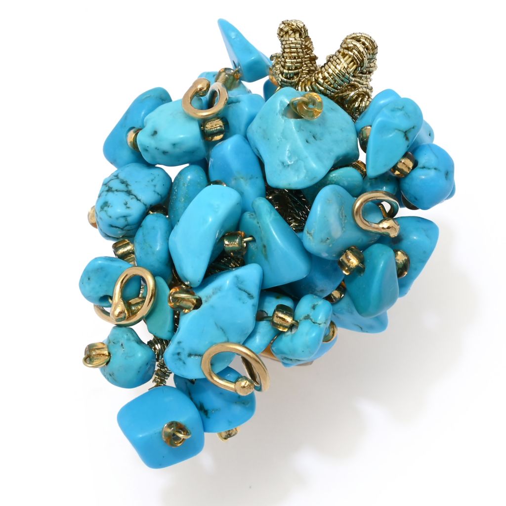 gaetano-vitiello-18k-gold-plated-uncinetto-turquoise-chip-cluster-ring