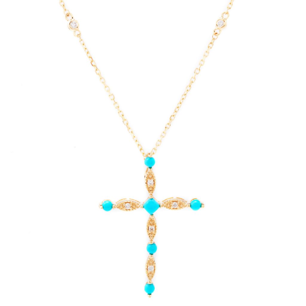 cirari-14k-gold-polished-turquoise-diamond-cross-pendant-w-chain