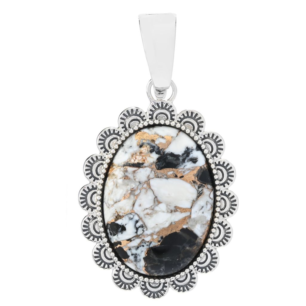 southwest-elements-sterling-silver-white-buffalo-bronze-enhancer-pendant