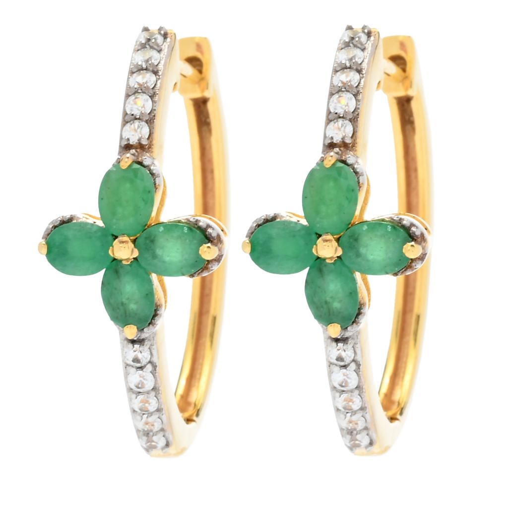 cocci-collection-1-74ctw-sakota-emerald-zircon-flower-cluster-hoop-earrings