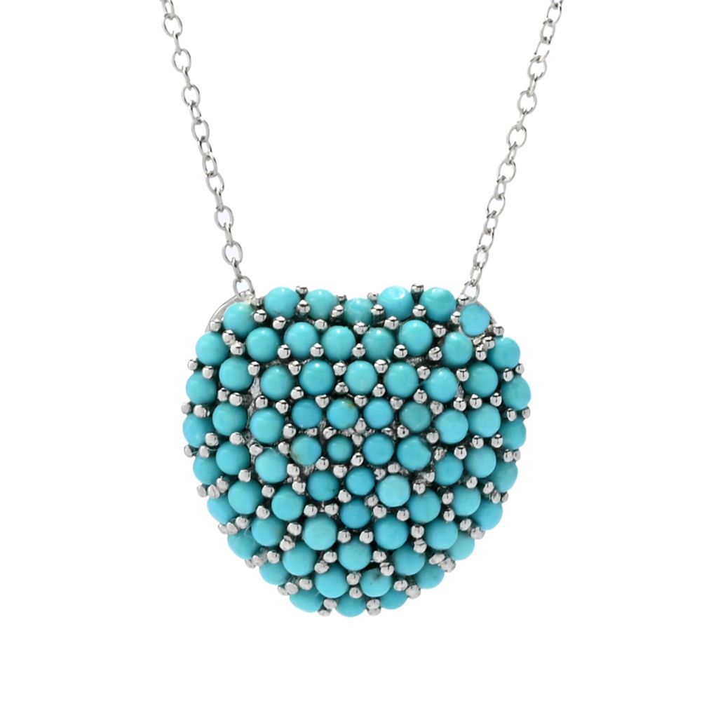 platinum-plated-campitos-turquoise-pave-puffy-heart-pendant-w-chain
