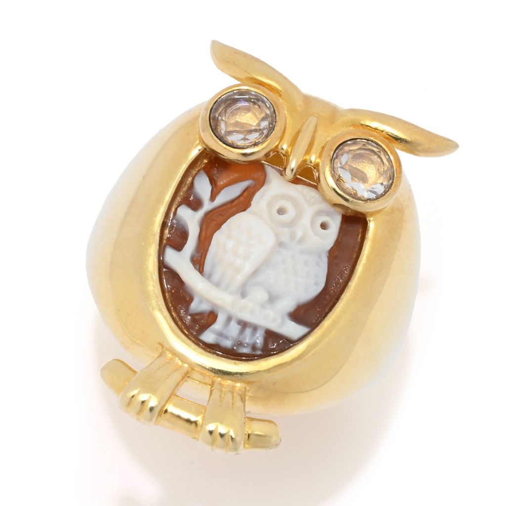 cameo-italiano-18k-gold-plated-musical-owl-simulated-diamond-shell-cameo-ring