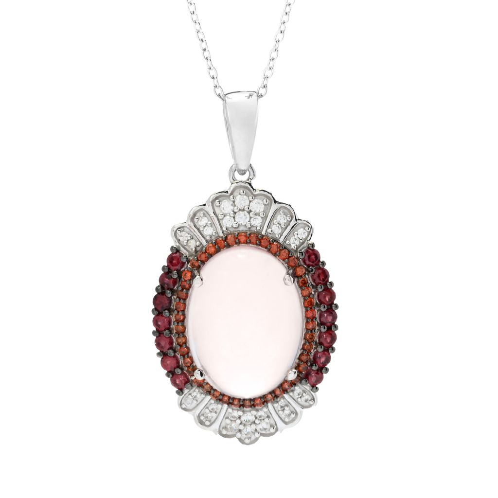 gem-treasures-16x12mm-rose-quartz-rhodolite-garnet-zircon-pendant-w-chain