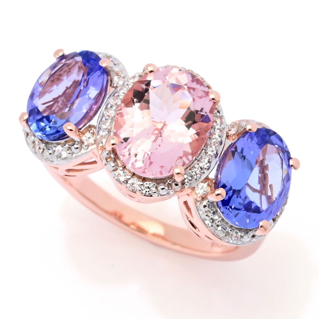 gem-treasures-18k-rose-vermeil-4-73ctw-3-stone-morganite-tanzanite-ring