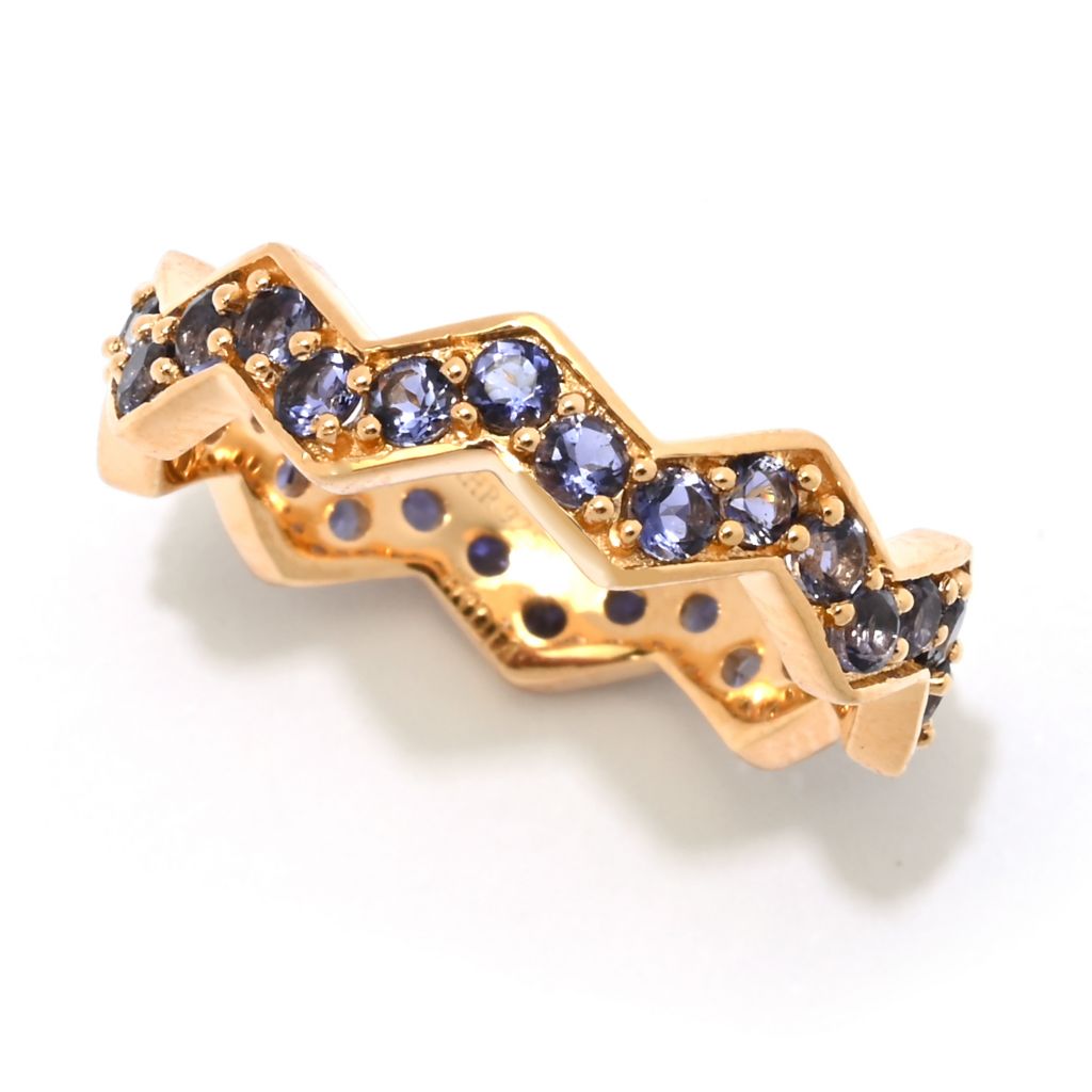 muse-18k-gold-plated-polished-choice-of-gemstone-chevron-stack-band-ring