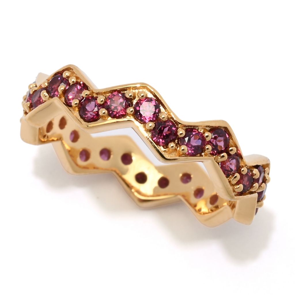 muse-18k-gold-plated-polished-choice-of-gemstone-chevron-stack-band-ring