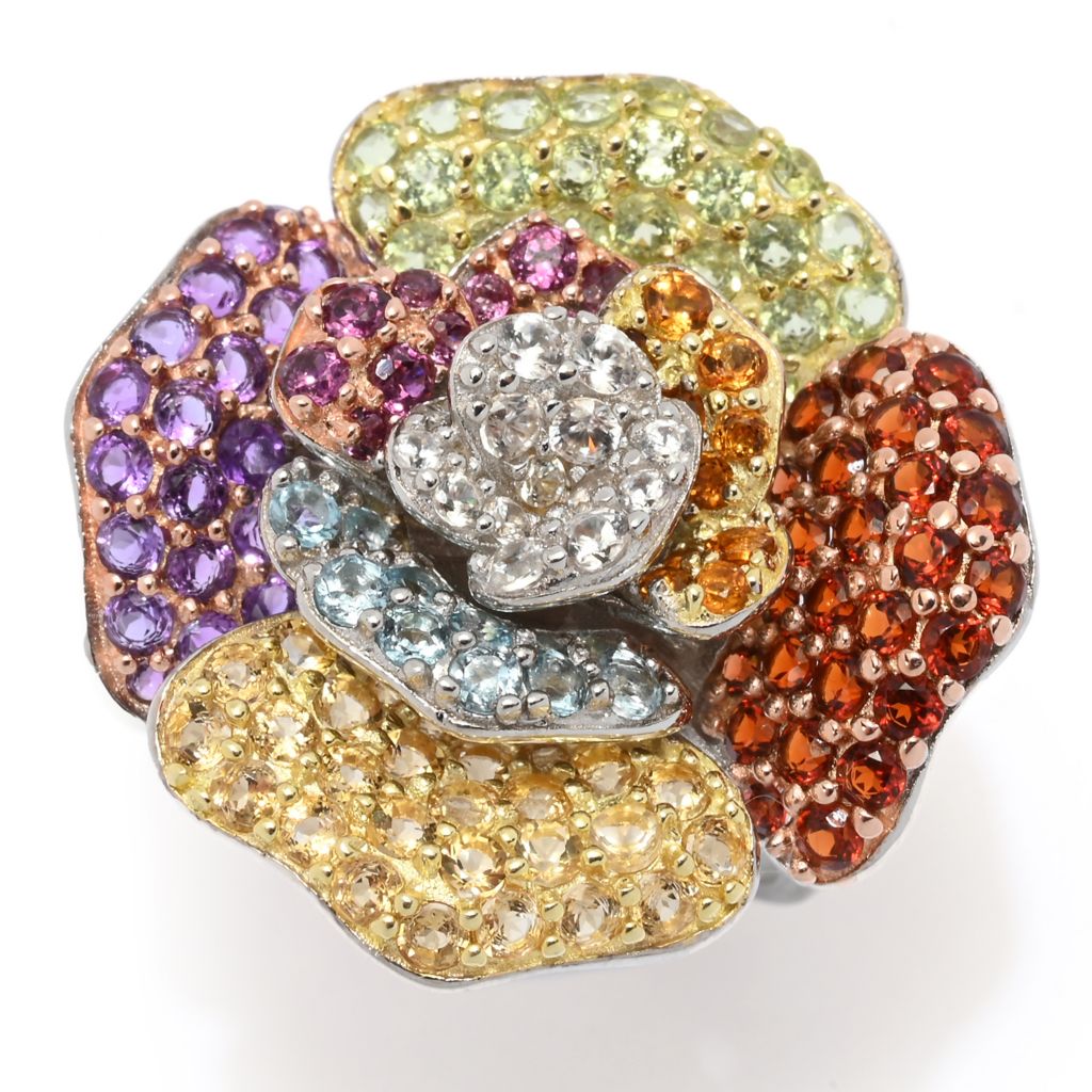 18k-gold-platinum-plated-4-92ctw-multi-gem-blooming-flower-high-set-ring