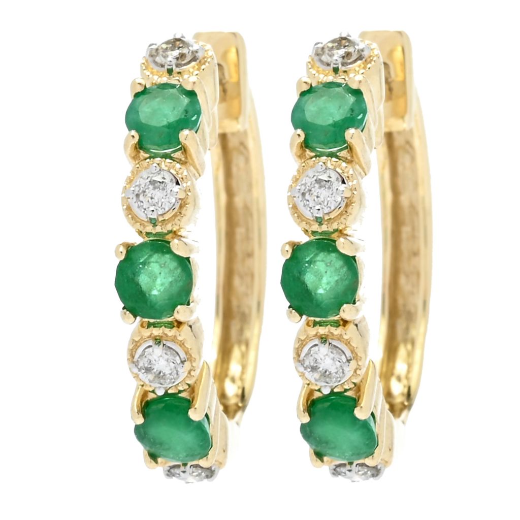 cocci-collection-14k-gold-milgrain-emerald-diamond-hoop-earrings