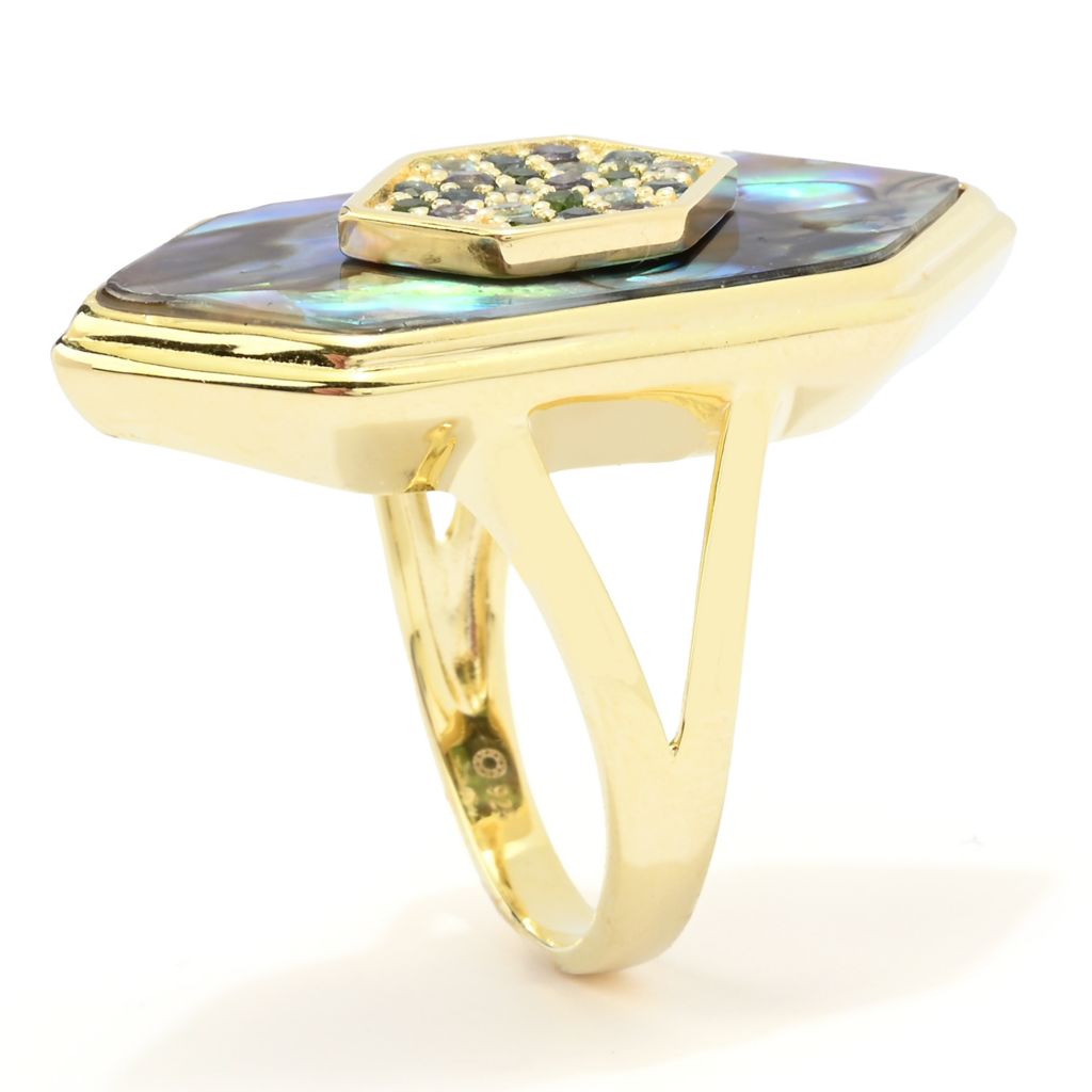 claire-vessot-designs-fancy-cut-abalone-multi-gem-hexagon-shape-ring