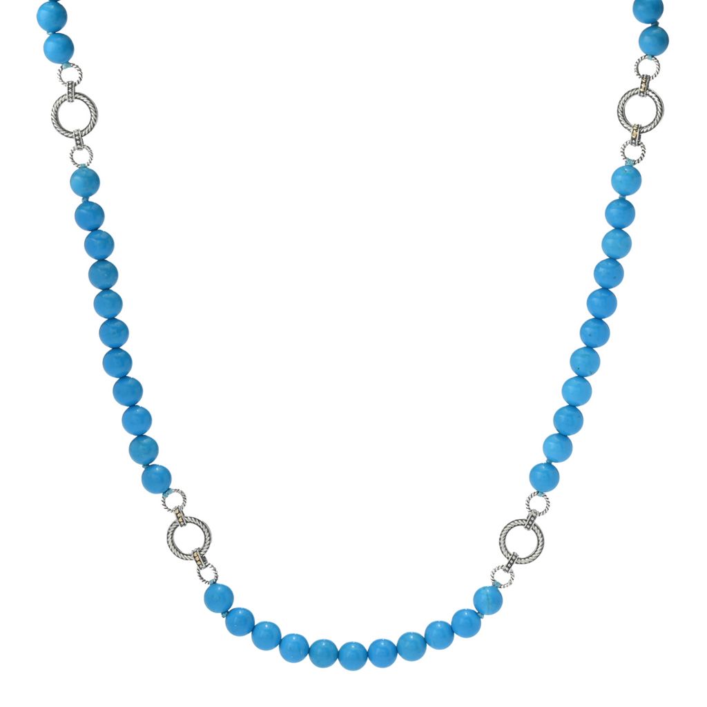 artisan-silver-by-samuel-b-turquoise-bead-silver-link-station-necklace