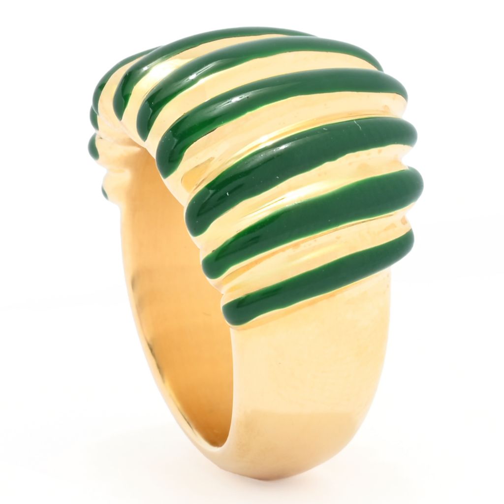 voga-collection-18k-gold-electroform-polished-enamel-tapered-ring