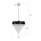 18-inch Modern Crystal Chandelier with Black Velvet Shade