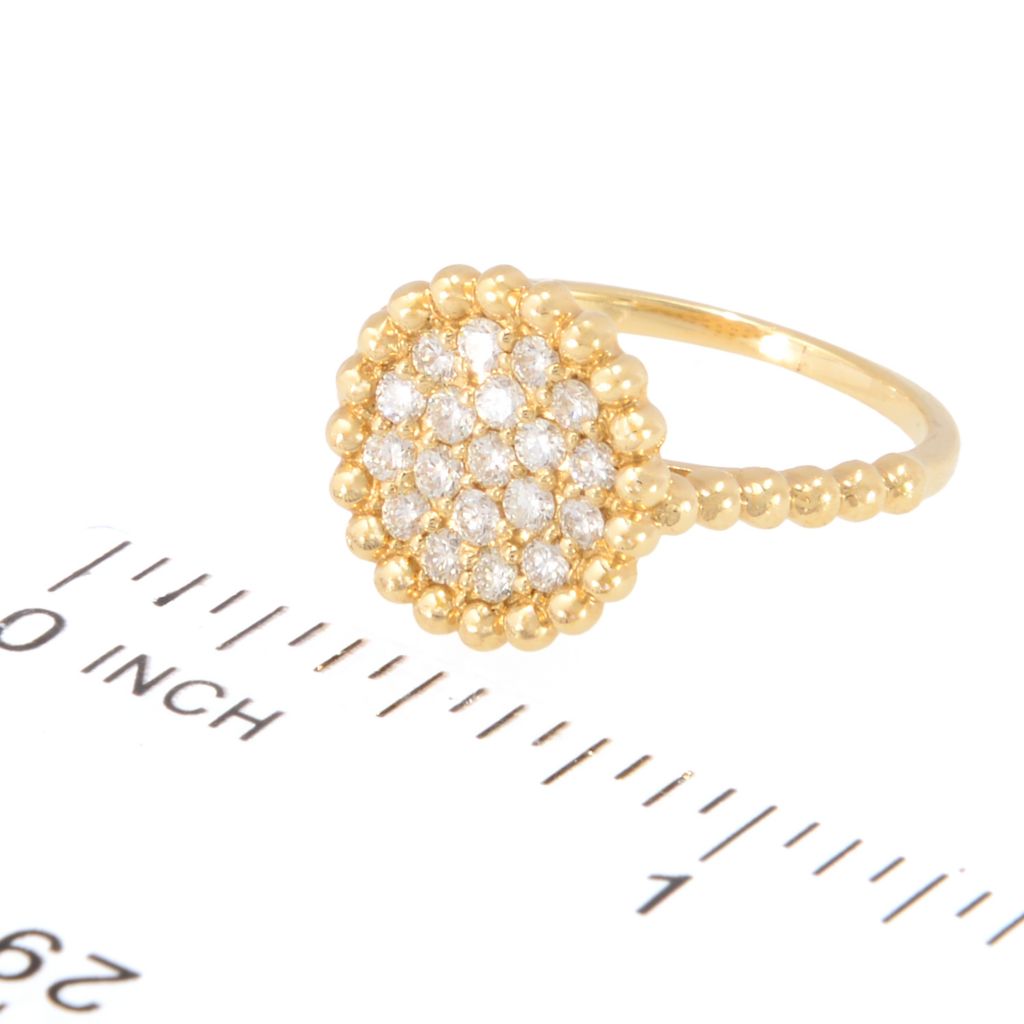morris-david-14k-gold-0-51ctw-diamond-beaded-border-ring-2-7-grams