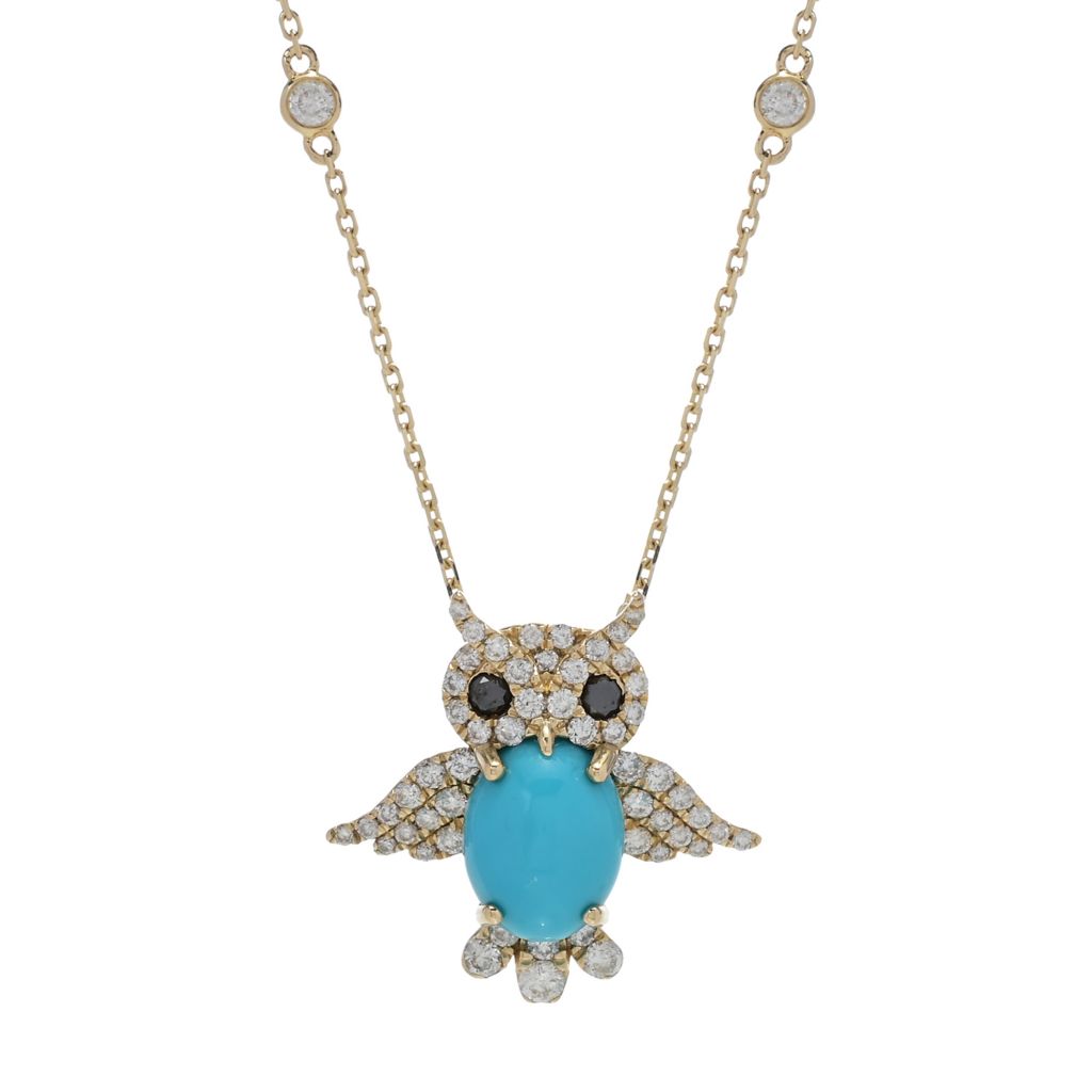 cirari-14k-gold-0-60ctw-diamond-turquoise-wise-owl-pendant-w-chain