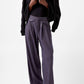 French Connection - Women's Carmine Flannel Wide Leg Trouser Pants