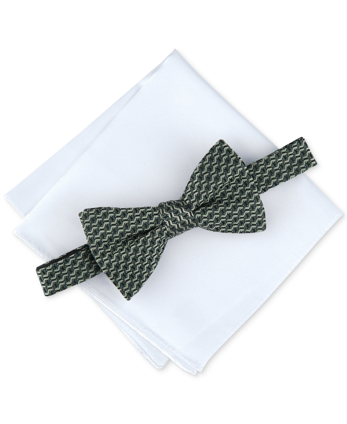alfani-mens-pre-tied-geo-bow-tie-solid-pocket-square-set-green