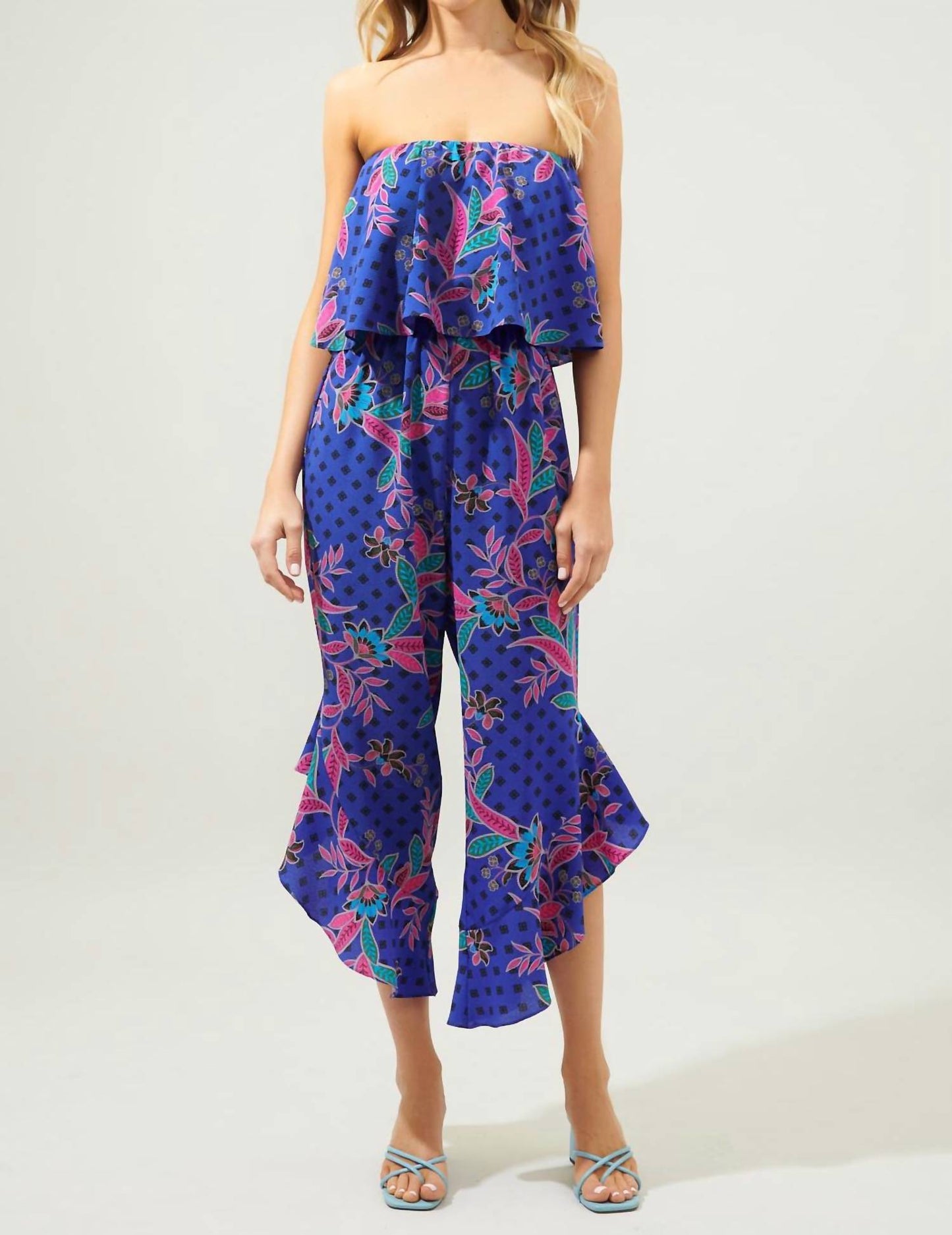 Sugarlips - Rayanne Lanah Strapless Ruffle Jumpsuit