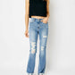 Judy Blue - High Waist Destroy Fray Hem Bootcut Jean