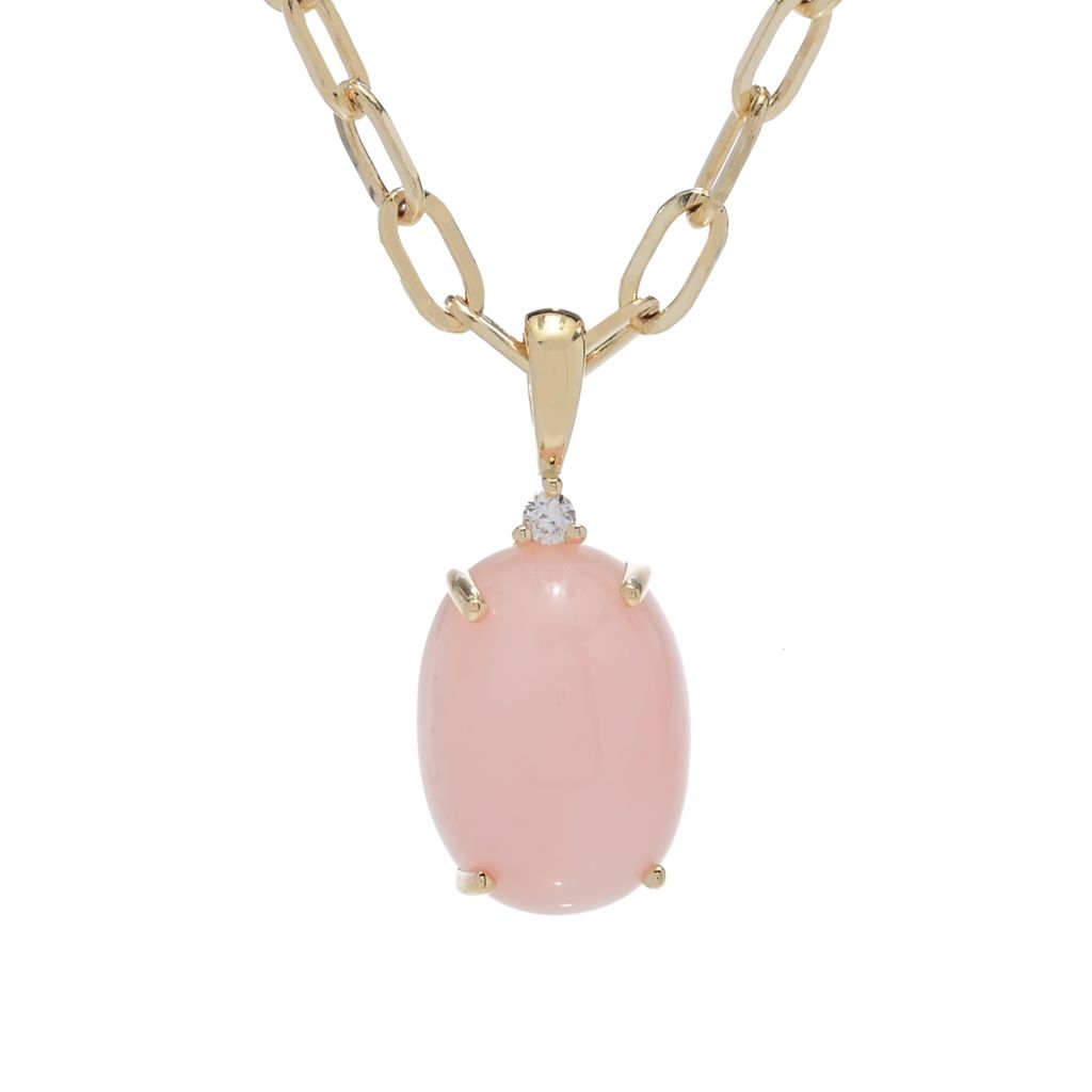 cirari-14k-gold-14x10mm-pink-opal-diamond-pendant-w-chain-6-8-grams