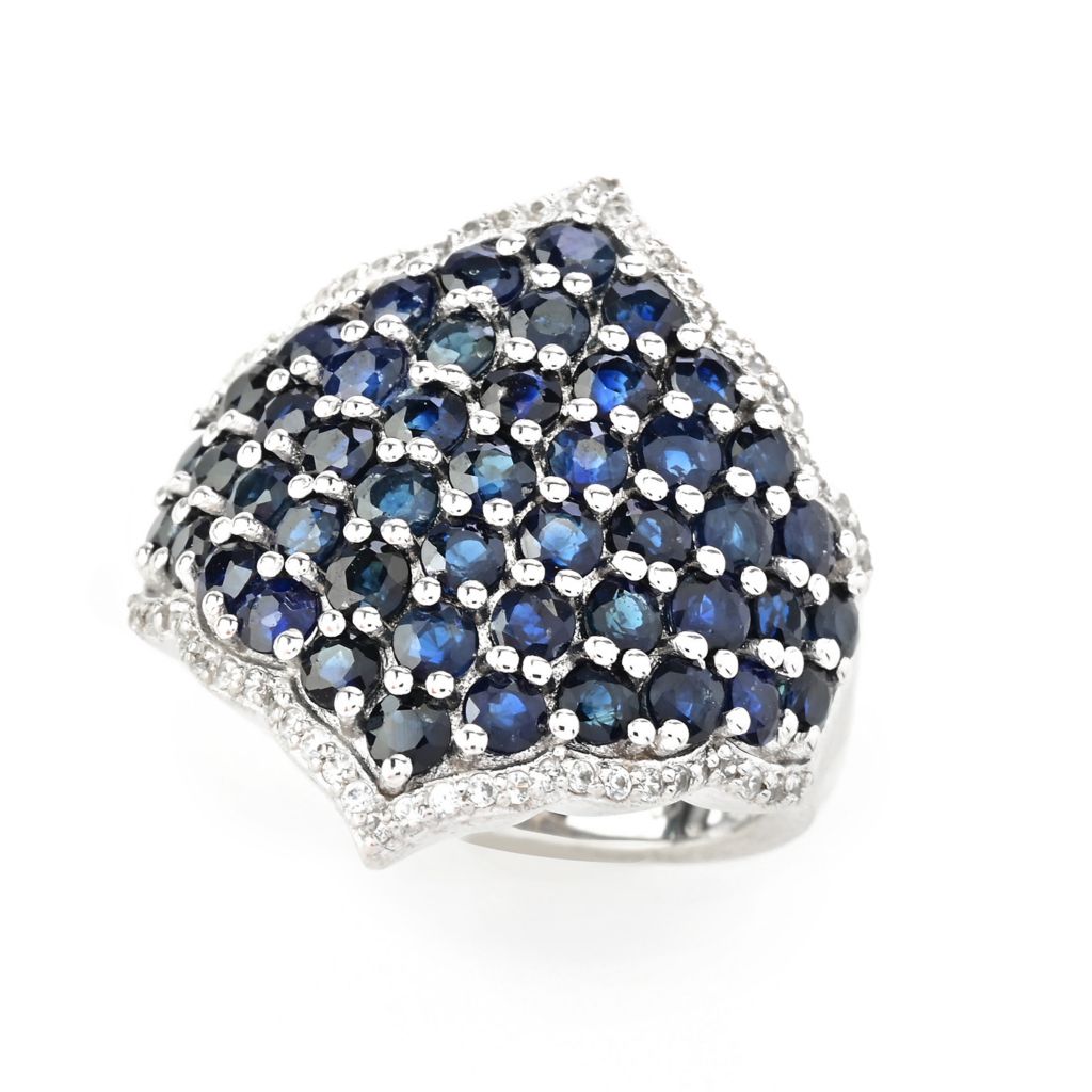 gem-treasures-sterling-silver-4-05ctw-sapphire-zircon-cluster-ring
