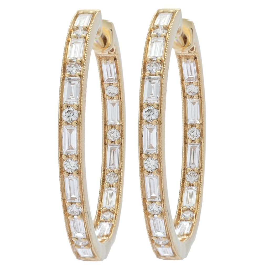 morris-david-choice-of-14k-gold-1-26ctw-baguette-round-diamond-hoop-earrings