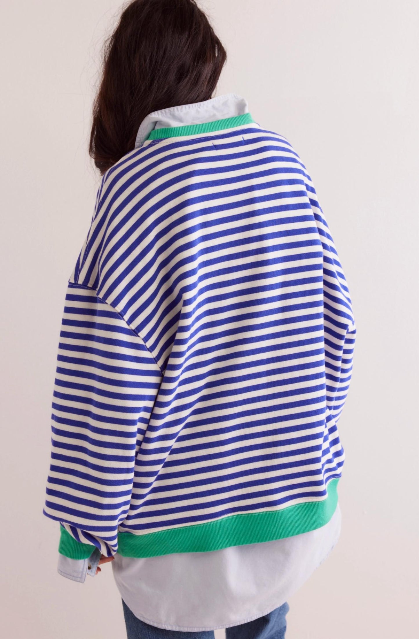 Free People - Classic Striped Crewneck Sweatshirt