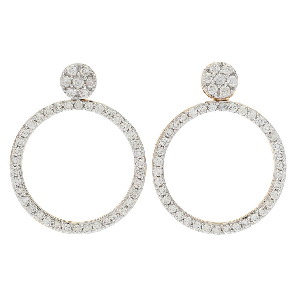 morris-david-14k-gold-1-00ctw-diamond-reversible-circle-drop-earrings