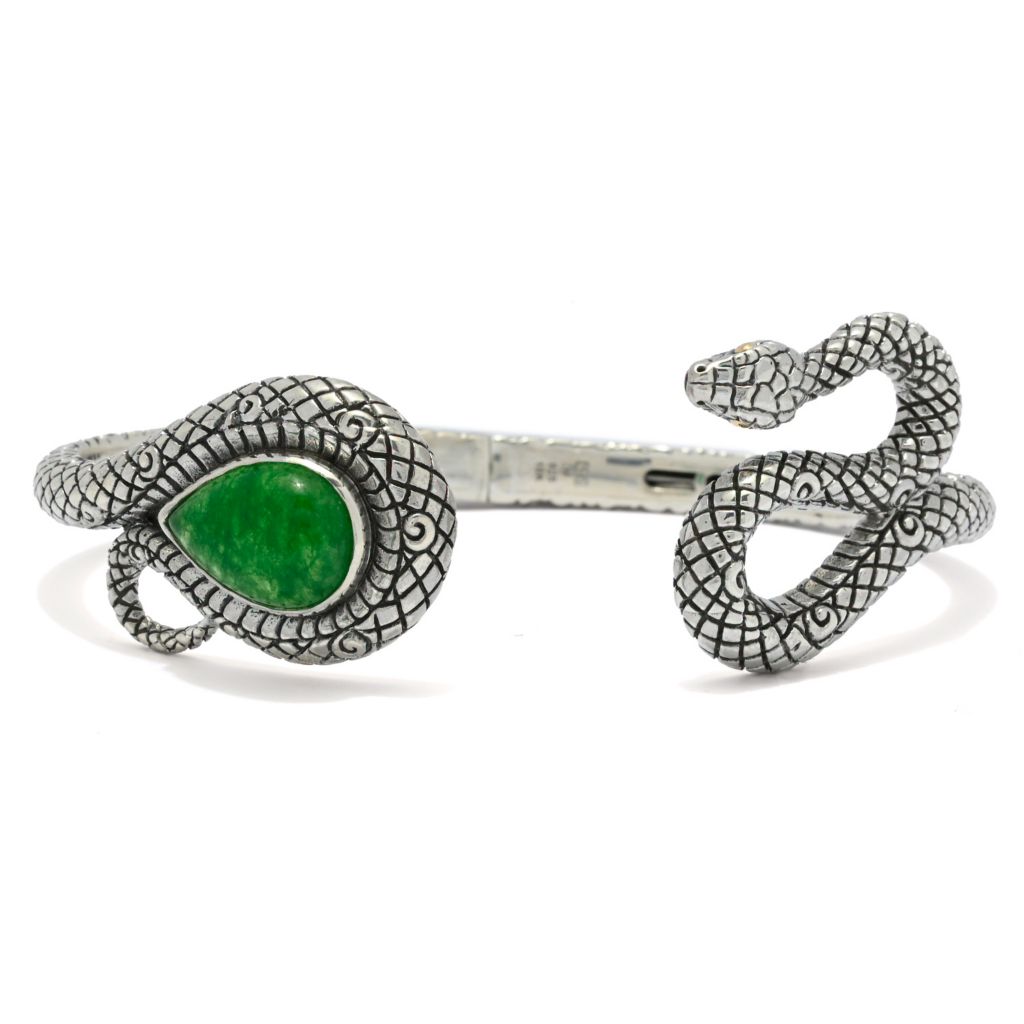artisan-silver-by-samuel-b-choice-of-14x10mm-gemstone-year-of-the-snake-bracelet