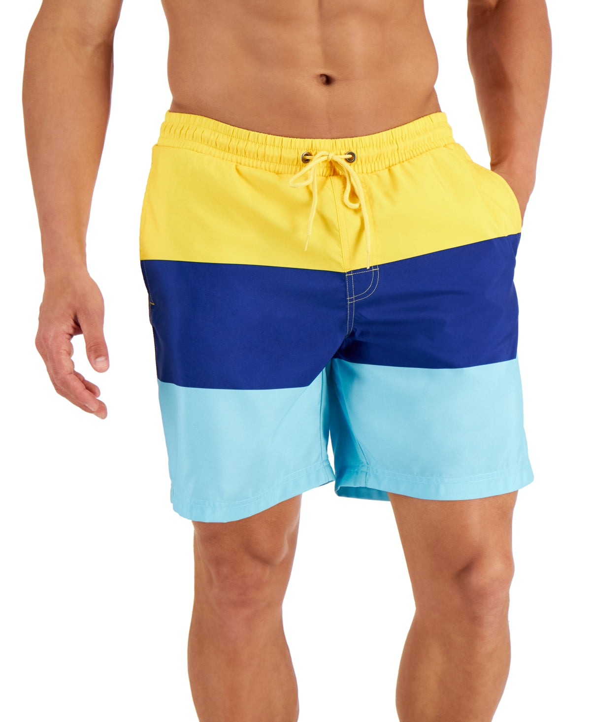 mens-striped-colorblock-swim-trunks