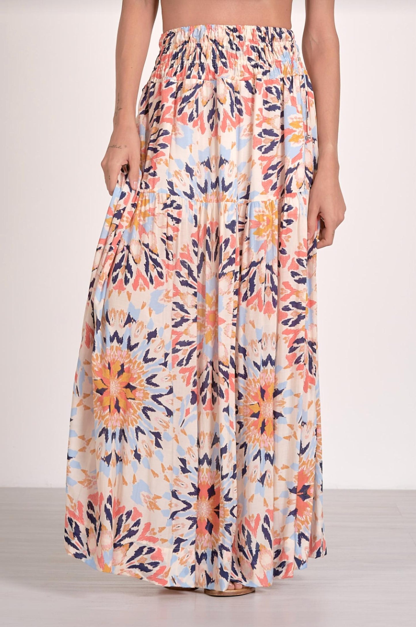 Elan - Smock Waist Maxi Skirt