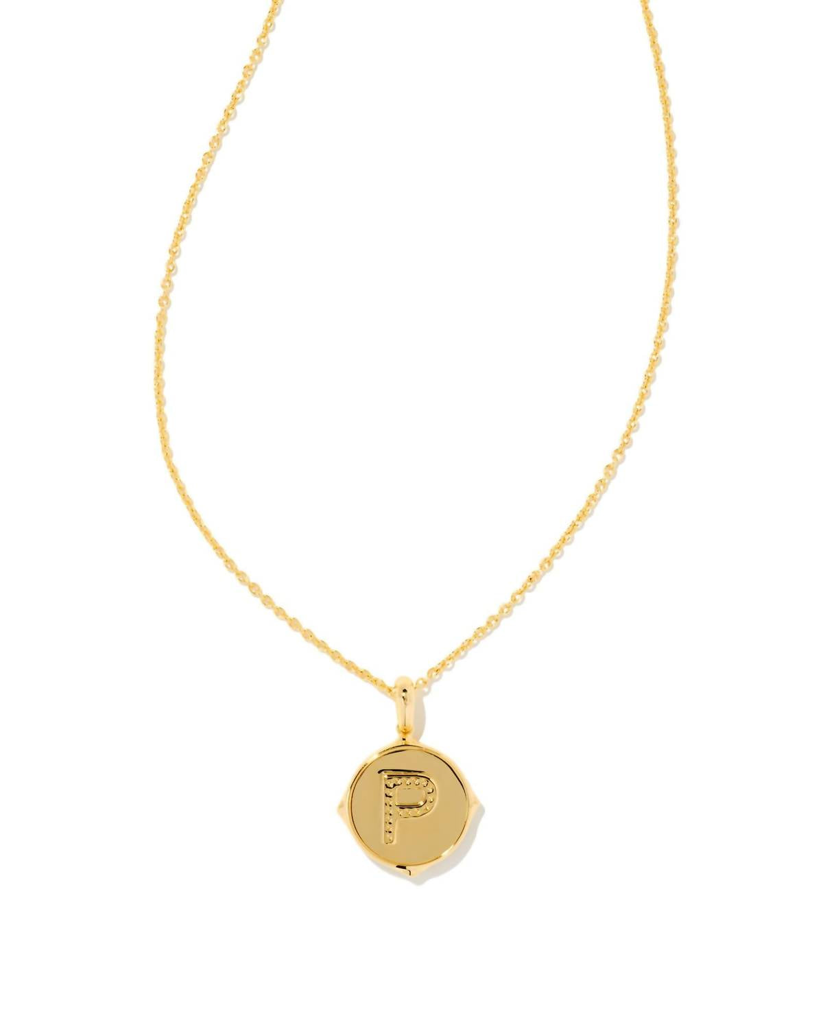 Kendra Scott - Women's Letter P Disc Pendant Necklace