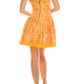 Adrianna Papell - Embroidered Lace Over Satin Dress
